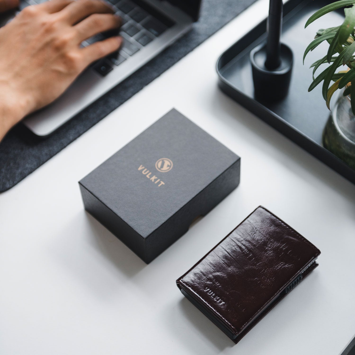 VULKIT Pop Up Wallet VC302P portafoglio pelle nero RFID