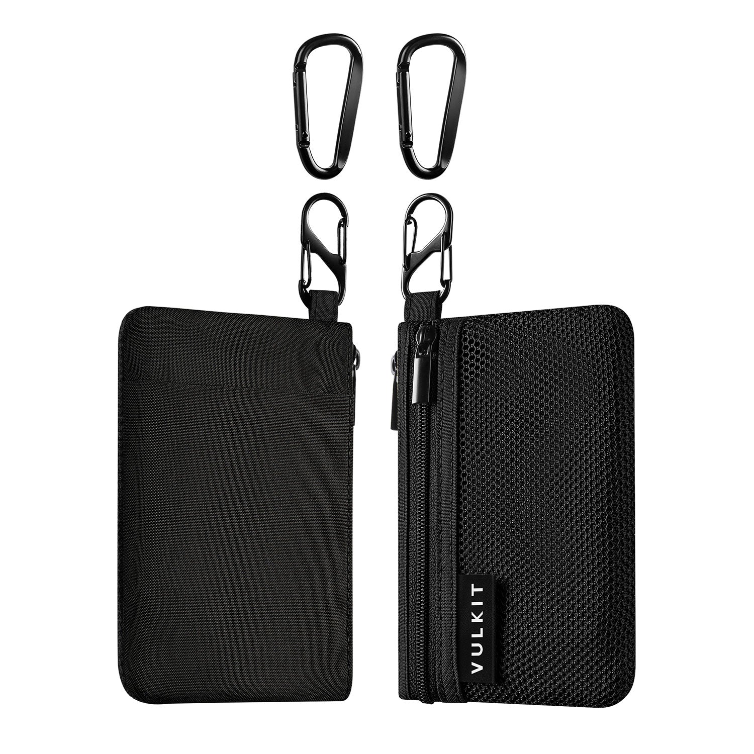 Vulkit VWW154 Mini Pouch Nero RFID con Moschettone