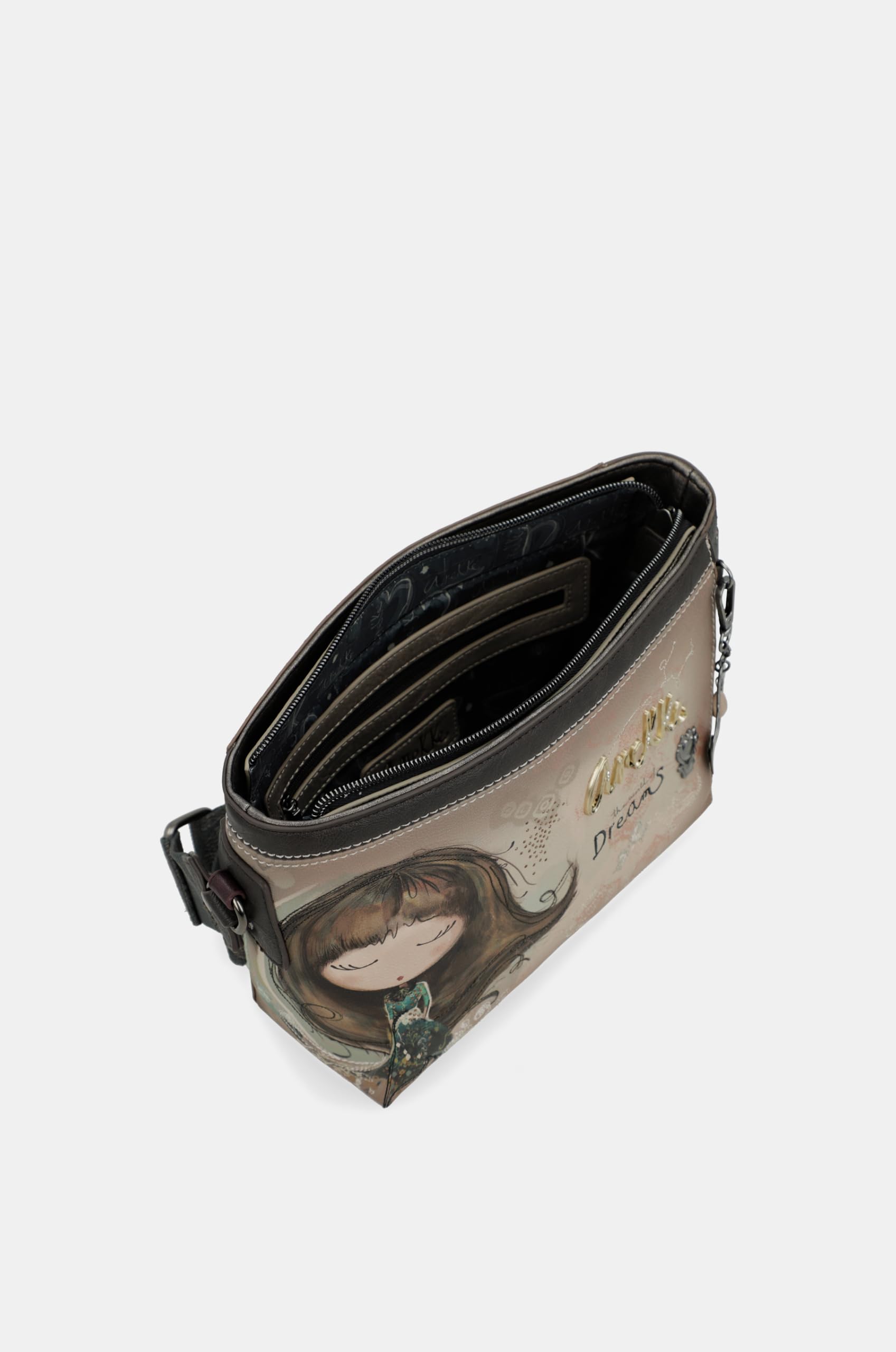 Anekke Real borsa tracolla donna 22x17x8 cm cerniera