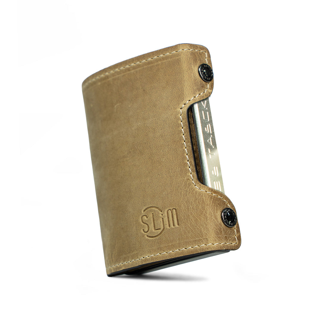 SLim Be Tasck Portafoglio Pelle Crazy Horse Sabbia frame
