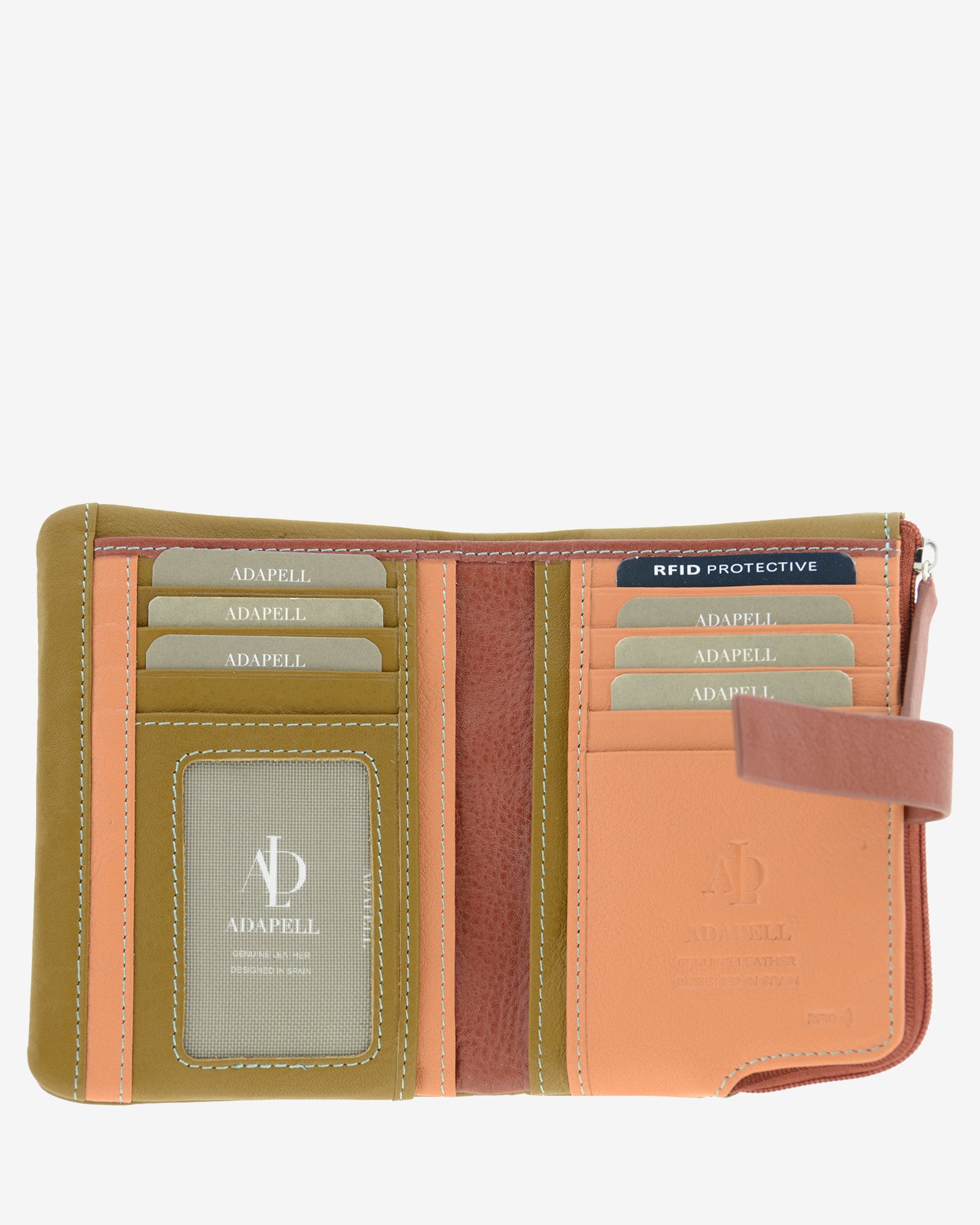 Adapell Brisa 4249 portafoglio donna pelle verde sage