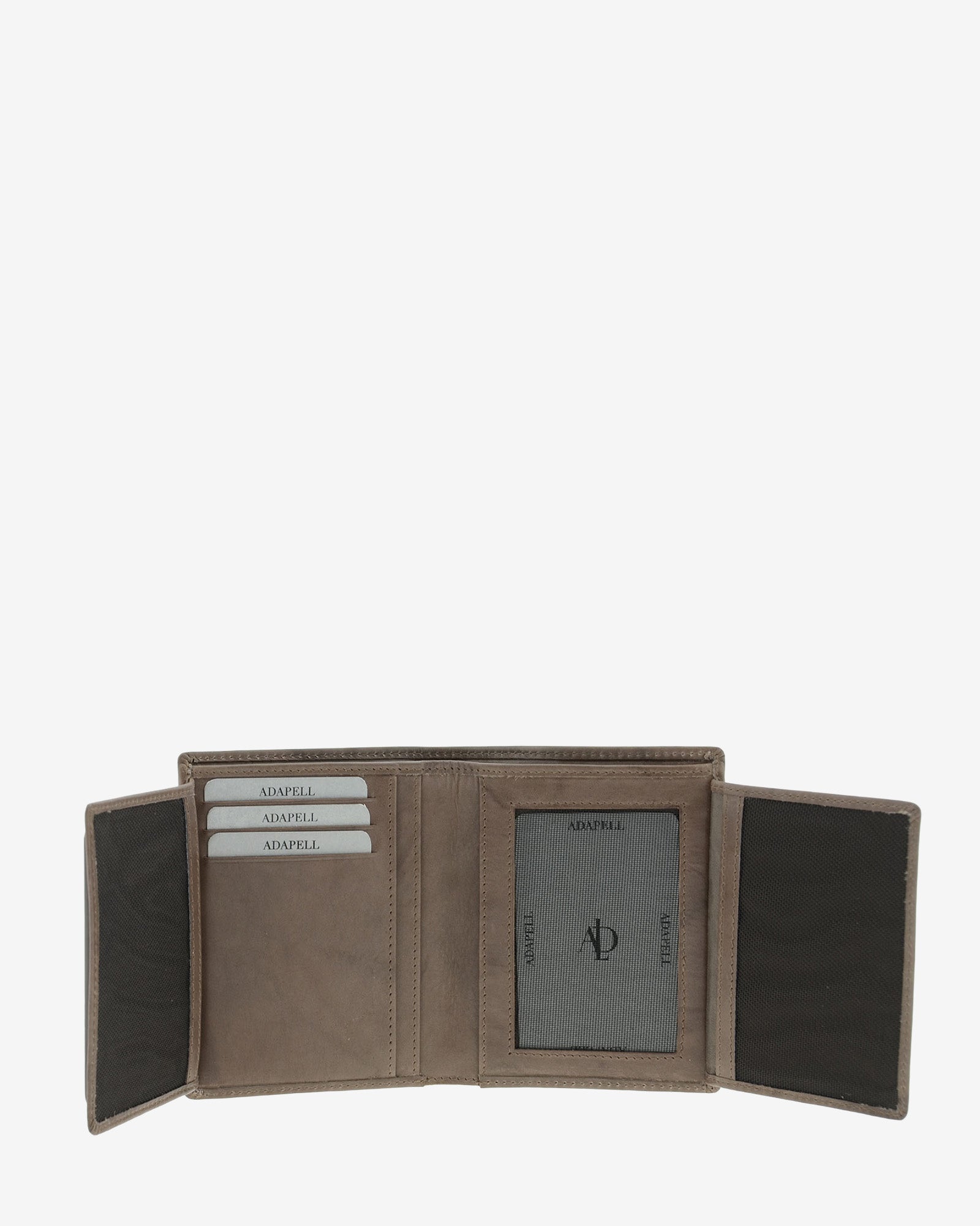 Adapell Root 1592 portafoglio pelle grigio RFID sottile
