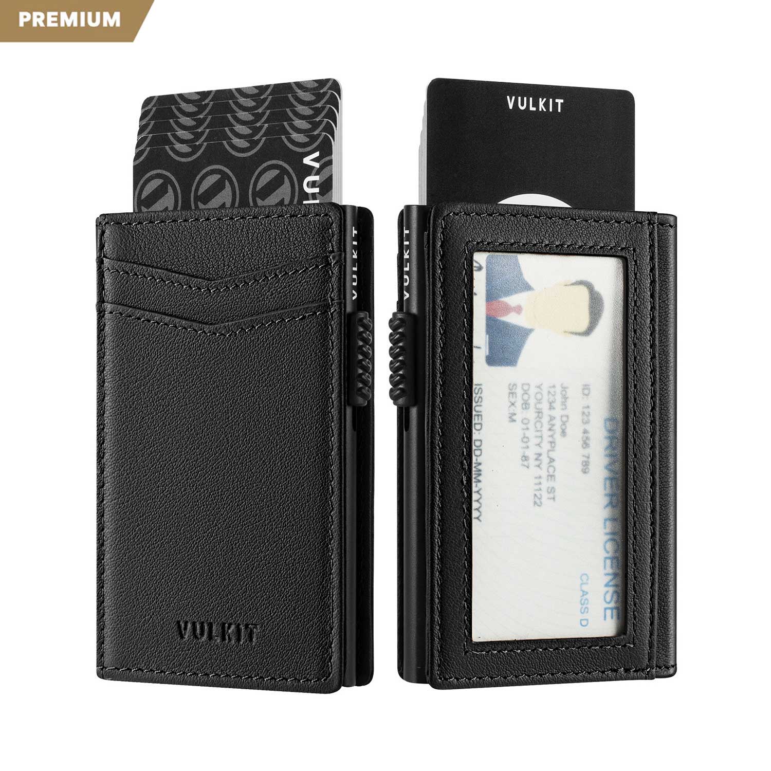 VULKIT Pop Up Wallet VC315P portafoglio marrone pelle RFID