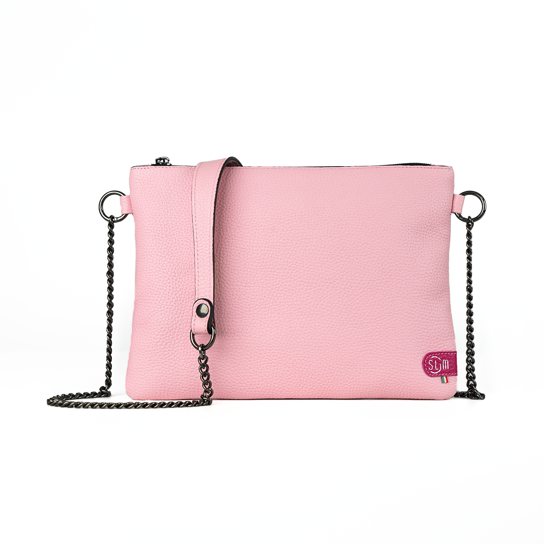 SLim Pochette Tracolla Bottalato Nero pochette pelle 24x19,5 cm