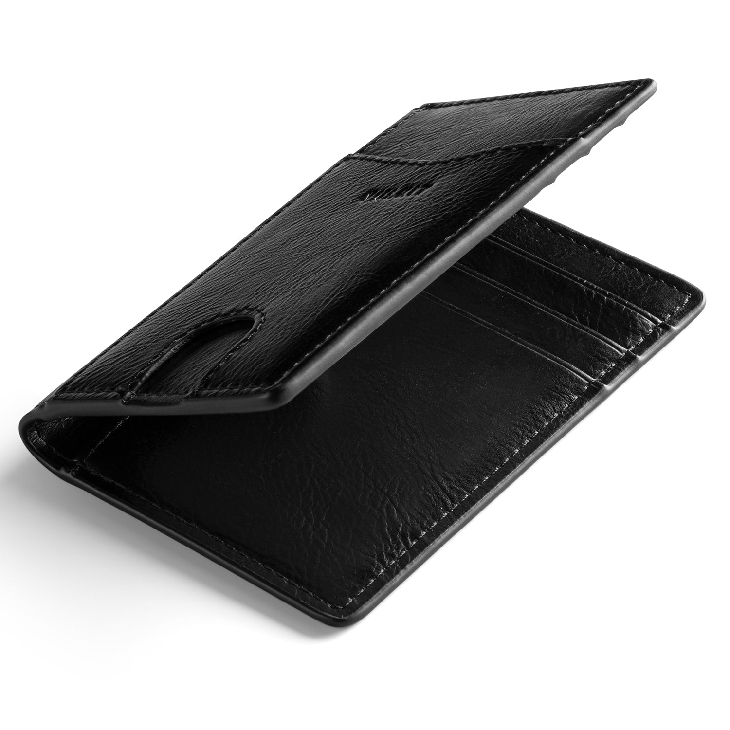 VULKIT VW100 portafoglio pelle nero bifold 10 carte