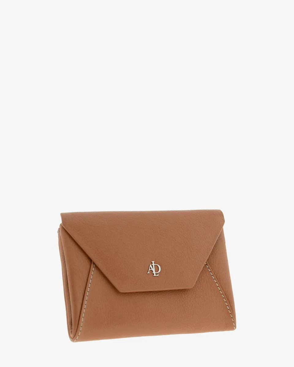 Adapell Lettera 4236 Portafoglio Donna Marrone Doppia Zip
