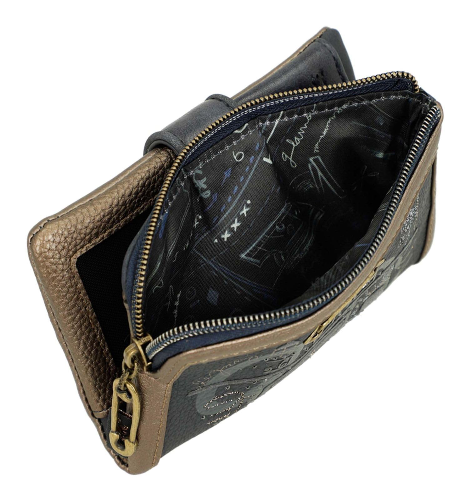 Anekke Boutique portafoglio medio RFID donna flessibile