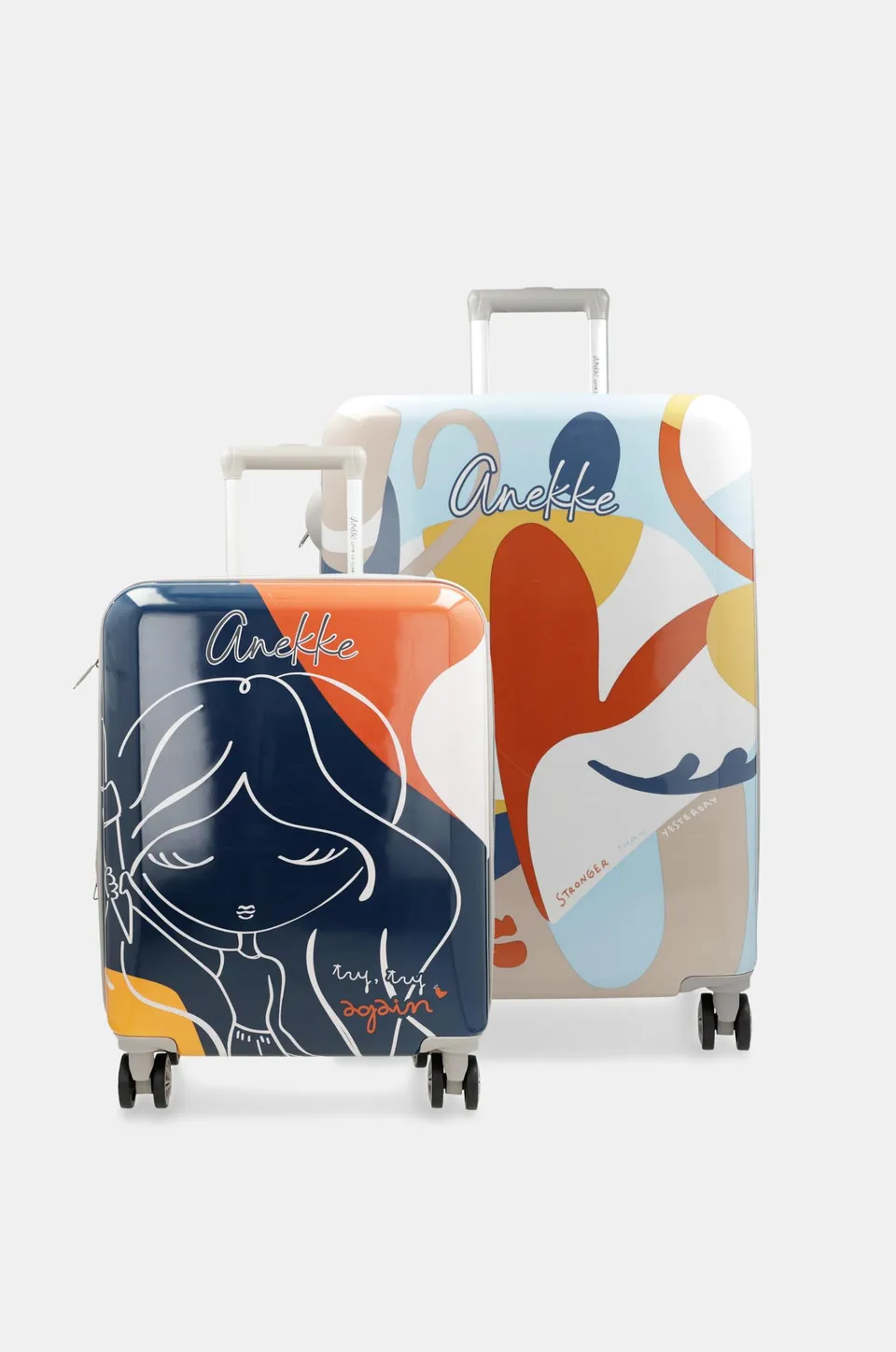 Anekke Eikon Set Valigie 2 Pezzi Stampa Viaggio