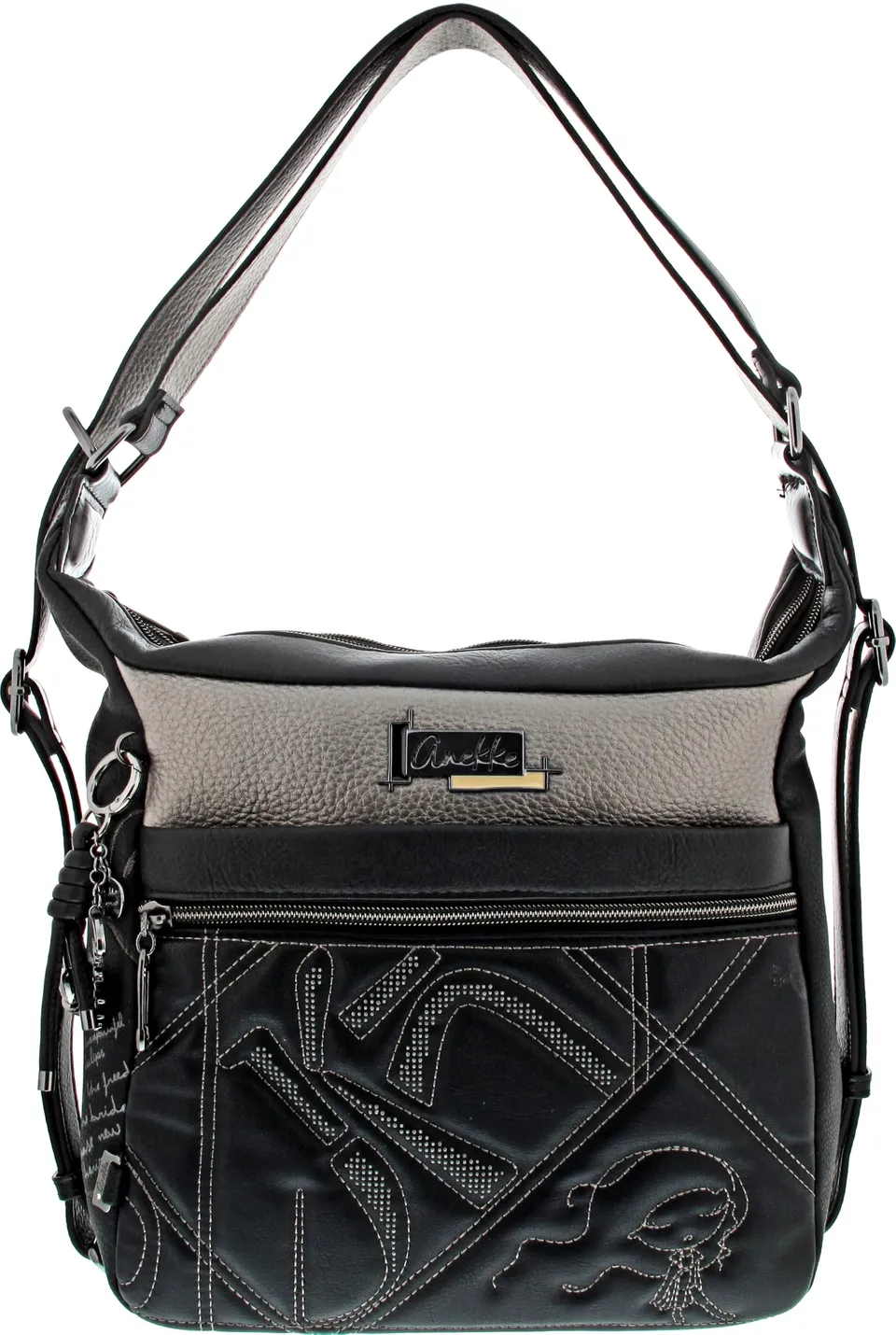 Anekke Iron Zaino Convertibile Borsa a Spalla 27x26x10