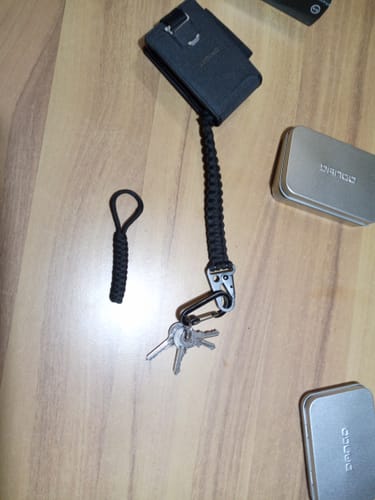 Dango 550 Paracord Lanyard cordino portafoglio nero 3ft