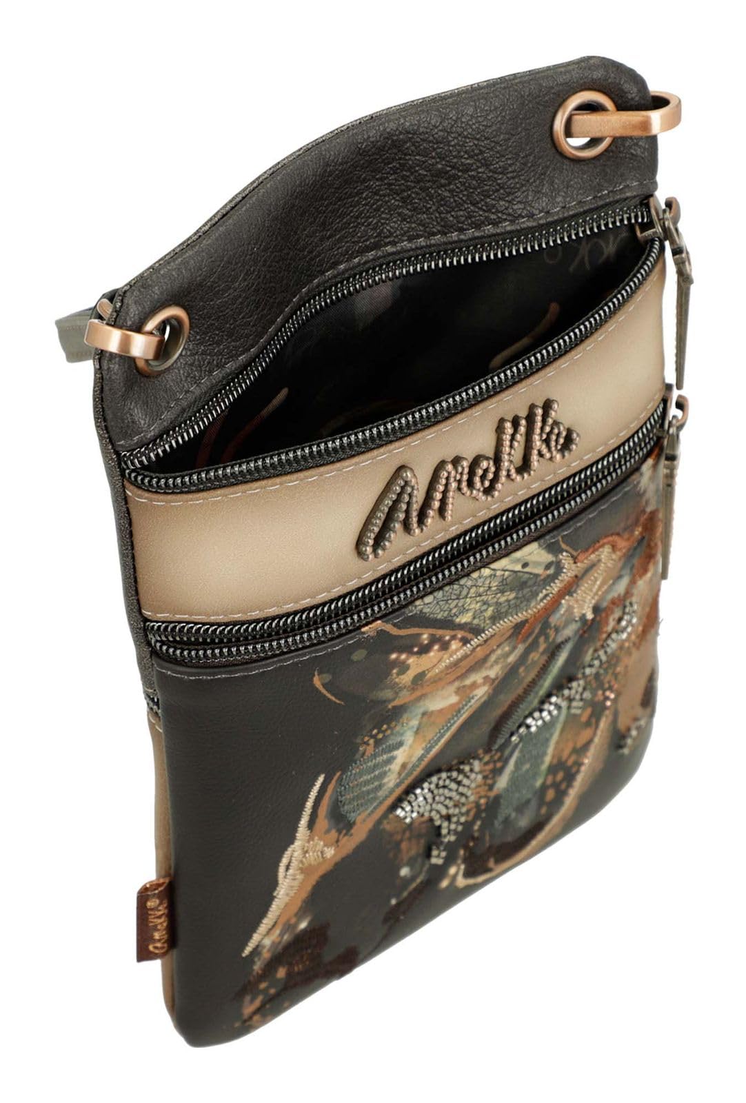 Anekke Auralis Wings Mini Borsa a Tracolla Beige 15 cm