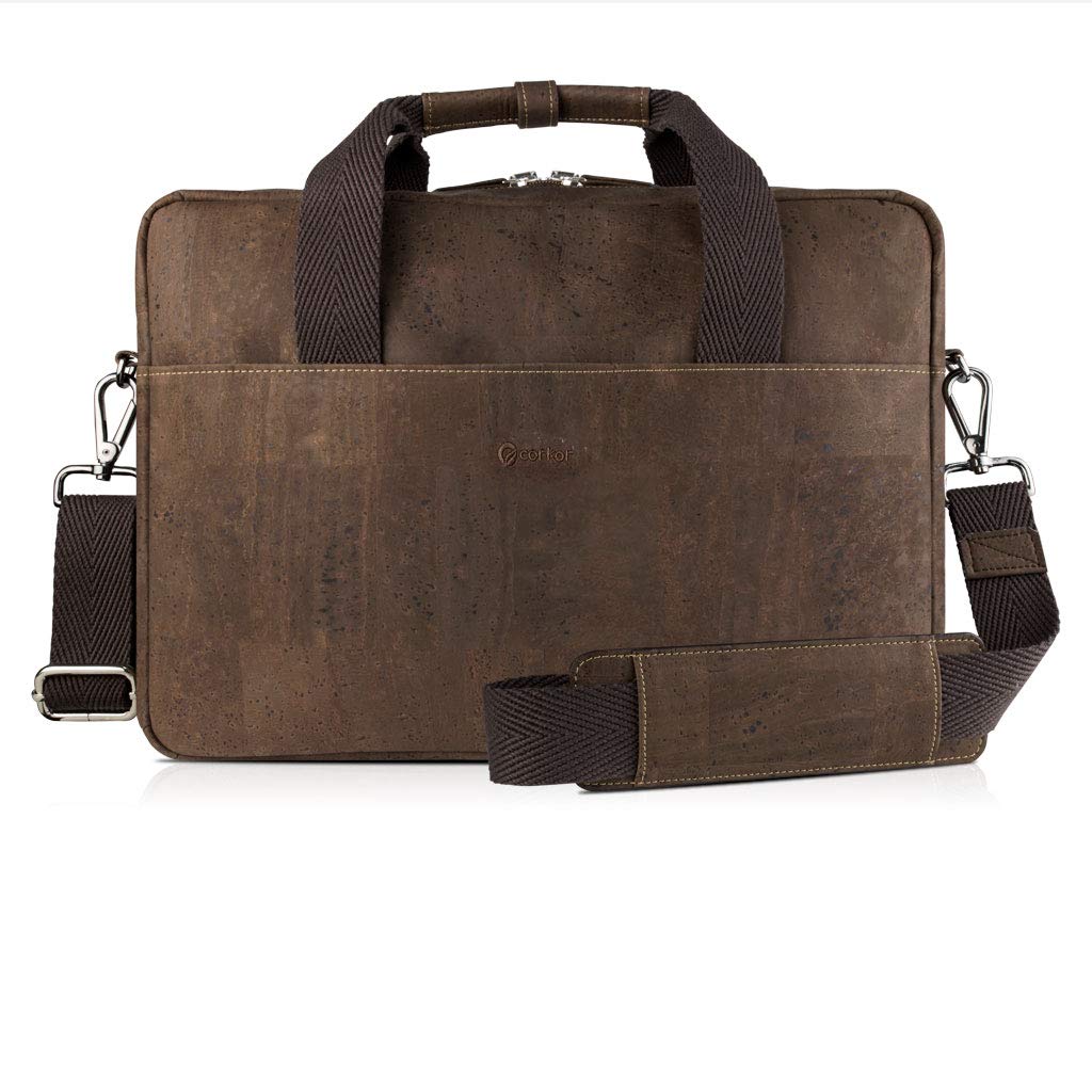 Corkor Bags organizer tracolla sughero marrone scuro