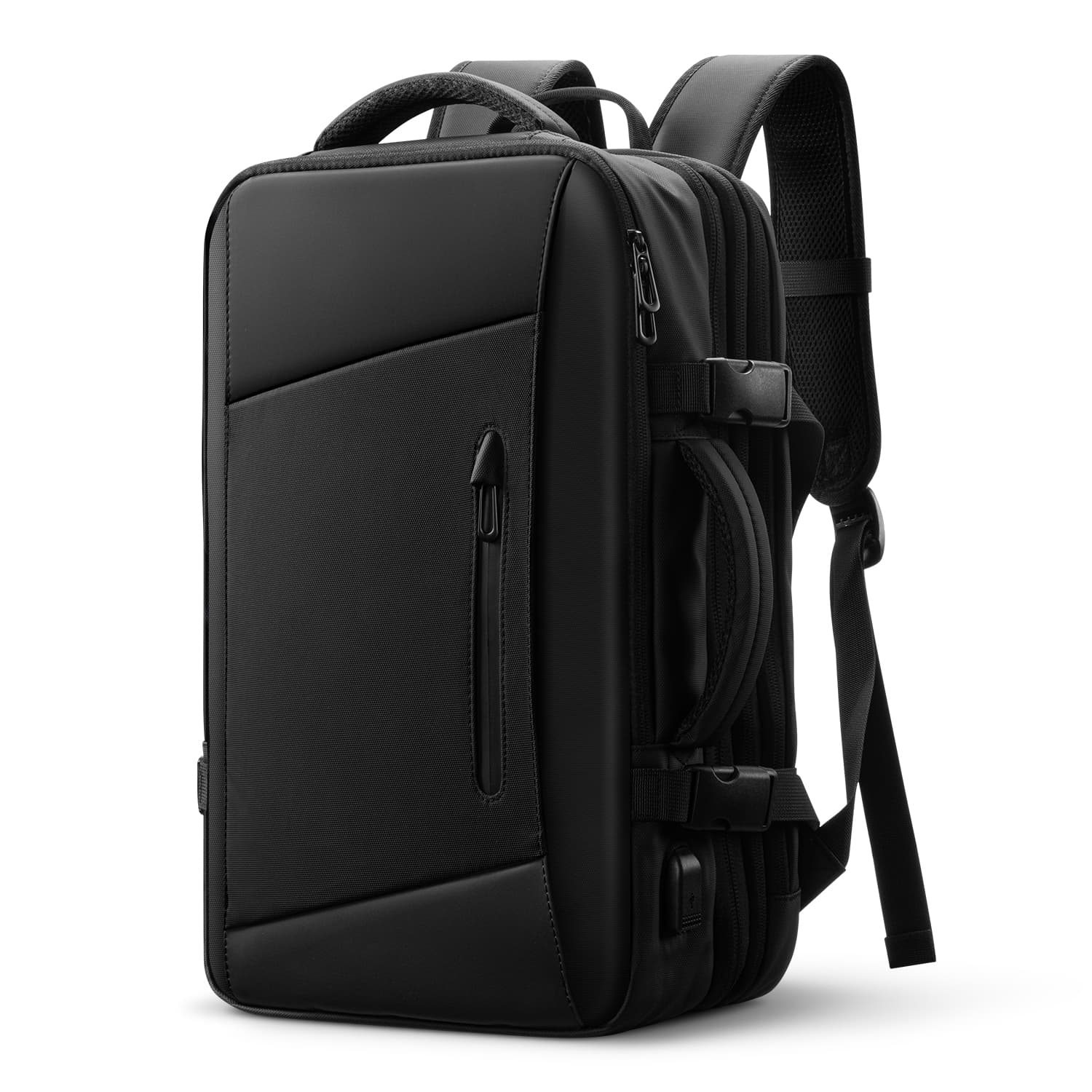 VULKIT Backpacks VBP100 zaino viaggio espandibile nero