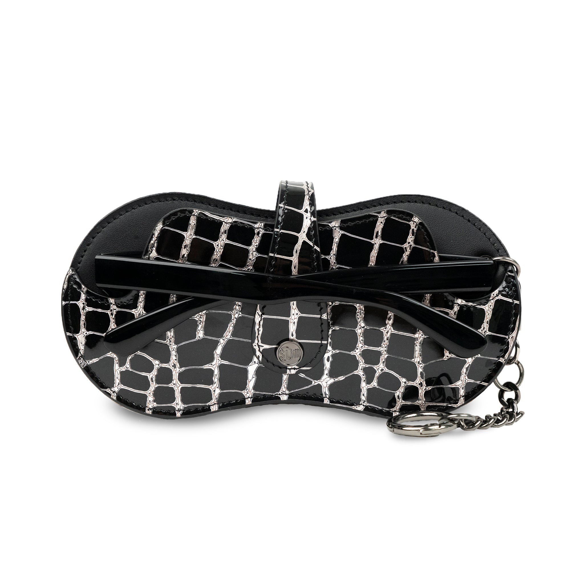 SLim Vision Metal Verde portaocchiali pelle