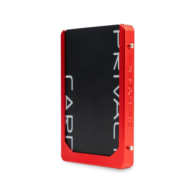 SLim Be Tasck Frame Portafoglio Alluminio Rosso
