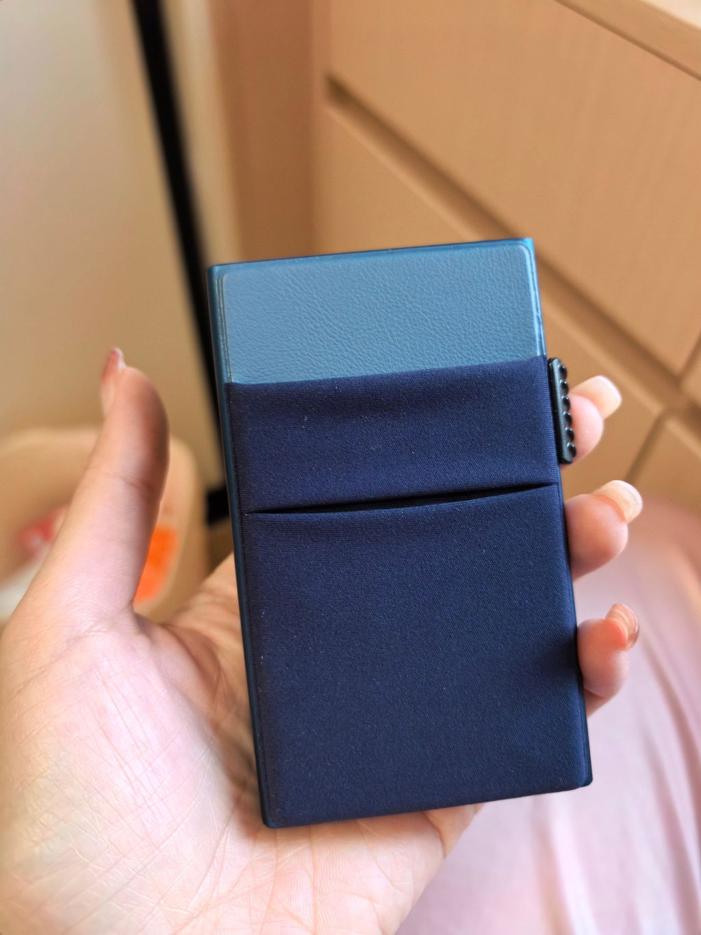 VULKIT Card Holders VC306 Portacarte Alluminio Slim Nero Velluto