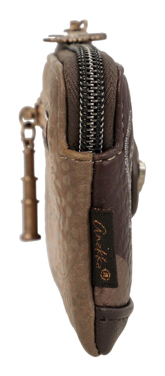 Anekke Voyage portacarte piccolo marrone 12x8,5 cm 4 carte