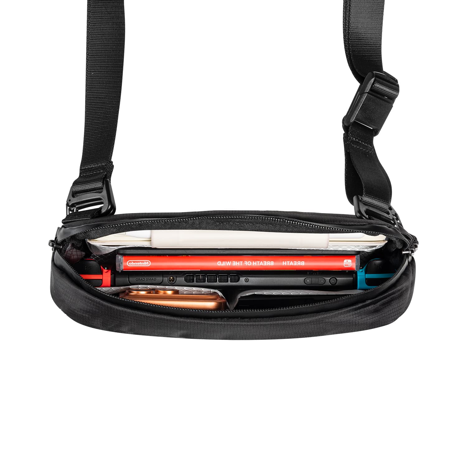 VULKIT VB116 City Flux borsa tracolla nera leggera impermeabile