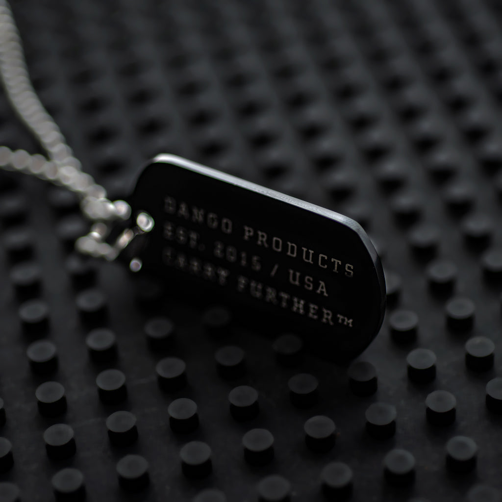 Dango Apparel Dog Tag piastrina acciaio nero 50 mm