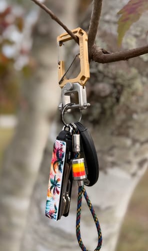 Dango Carabiner Moschettone Alluminio + Portachiavi 8 Chiavi
