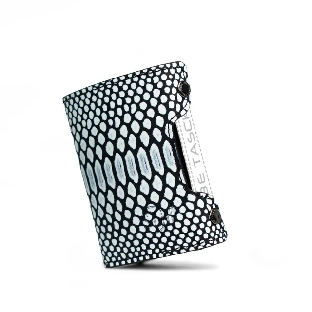 SLim Cover Pelle Be Tasck Rettile cover telefono bianco nero