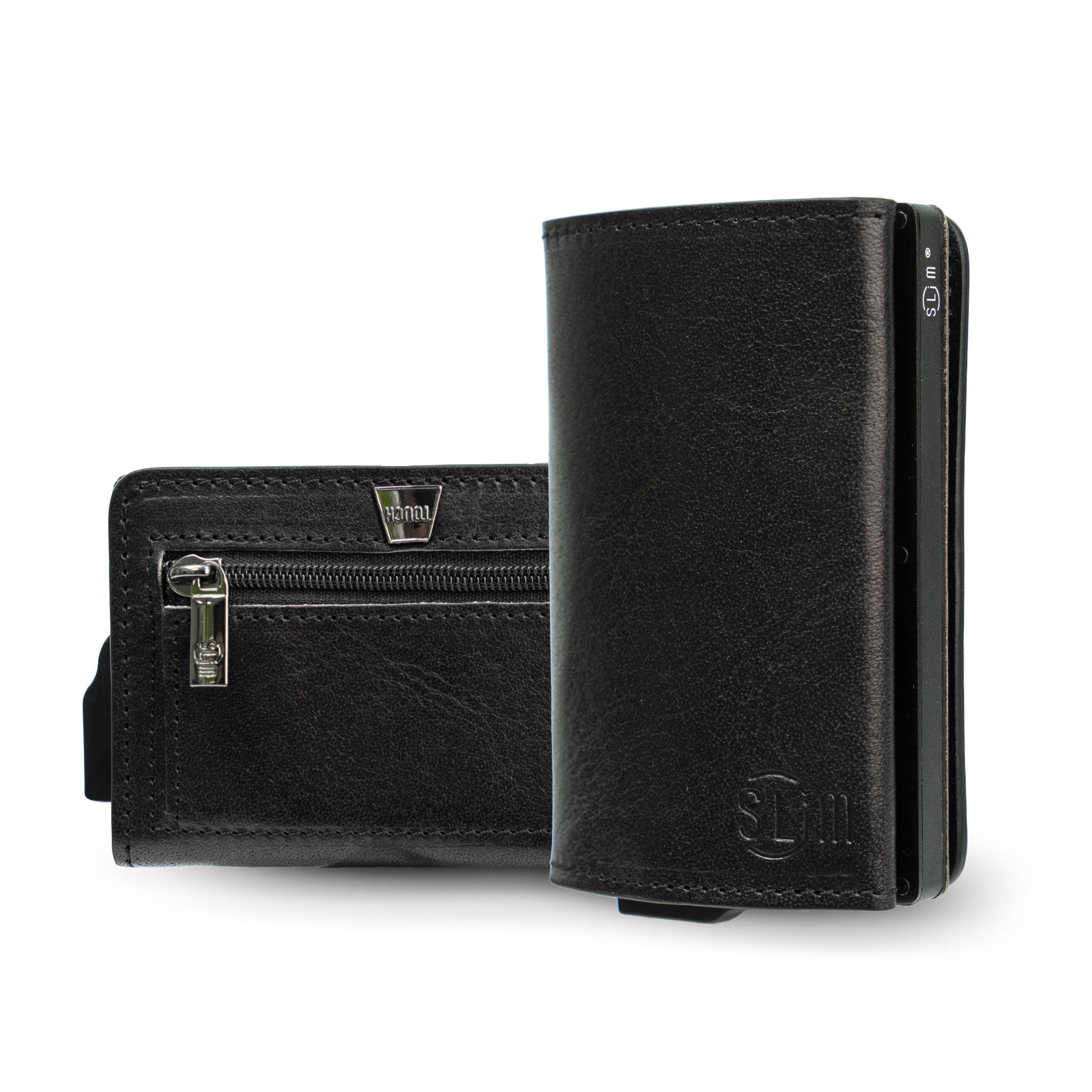 SLim Touch Concia Vegetale Nero portafoglio 10,5x7 RFID