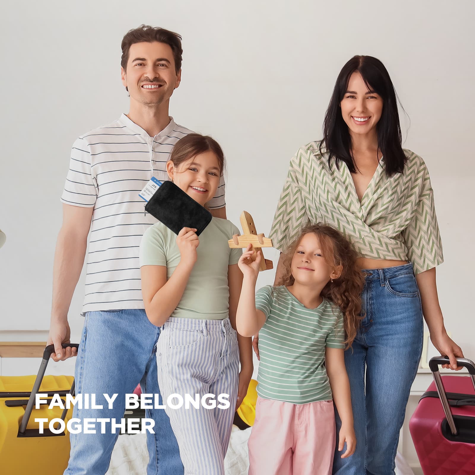 VULKIT VPW113 porta passaporto famiglia nero RFID AirTag