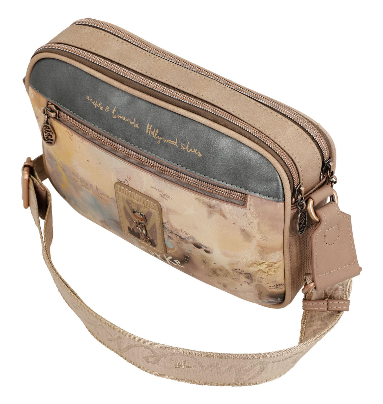 Anekke Hollywood Borsa Tracolla Donna 2 Scomparti Multicolor
