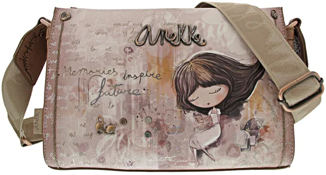 Anekke Memories borsa a tracolla media ricamata