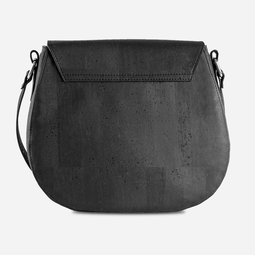 Corkor Bags Zaino Donna Sughero Vegan Naturale Nero Tracolla