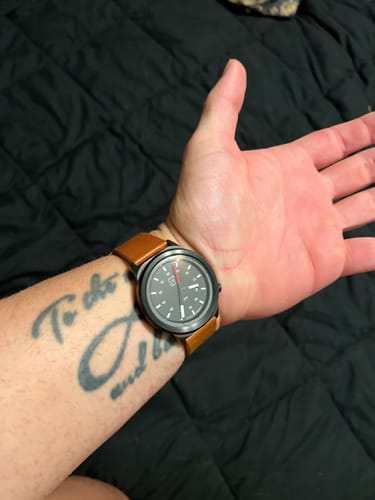 Dango Dapper orologio pelle 45mm quadrante nero marrone