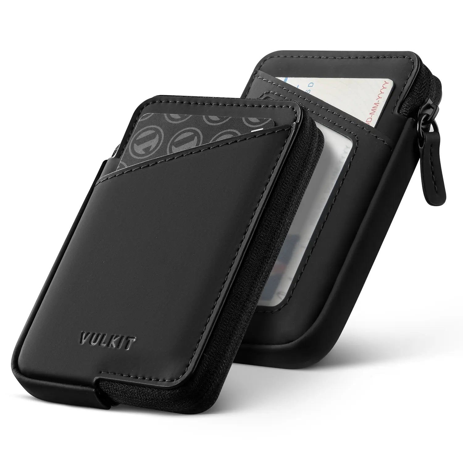 VULKIT VW113 portacarte RFID pelle nero slim