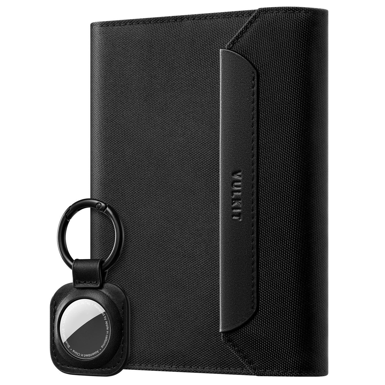 VULKIT VPW104 porta passaporto nero RFID con AirTag