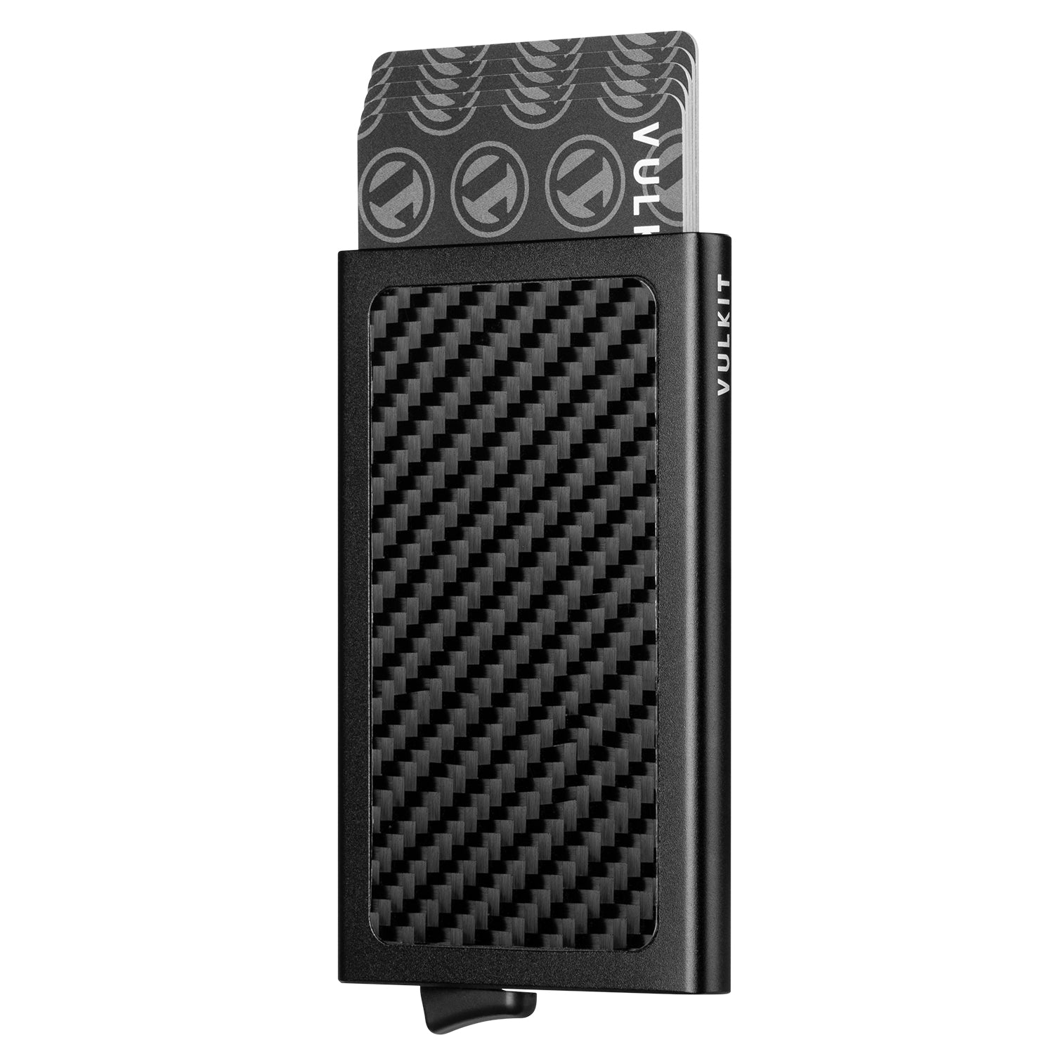 VULKIT VC101 Portacarte Alluminio Carbon Nero 5 Carte