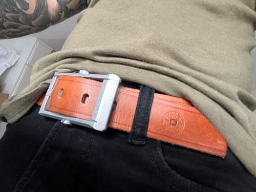 Dango Belt cintura uomo M Whiskey Brown pelle + portachiavi