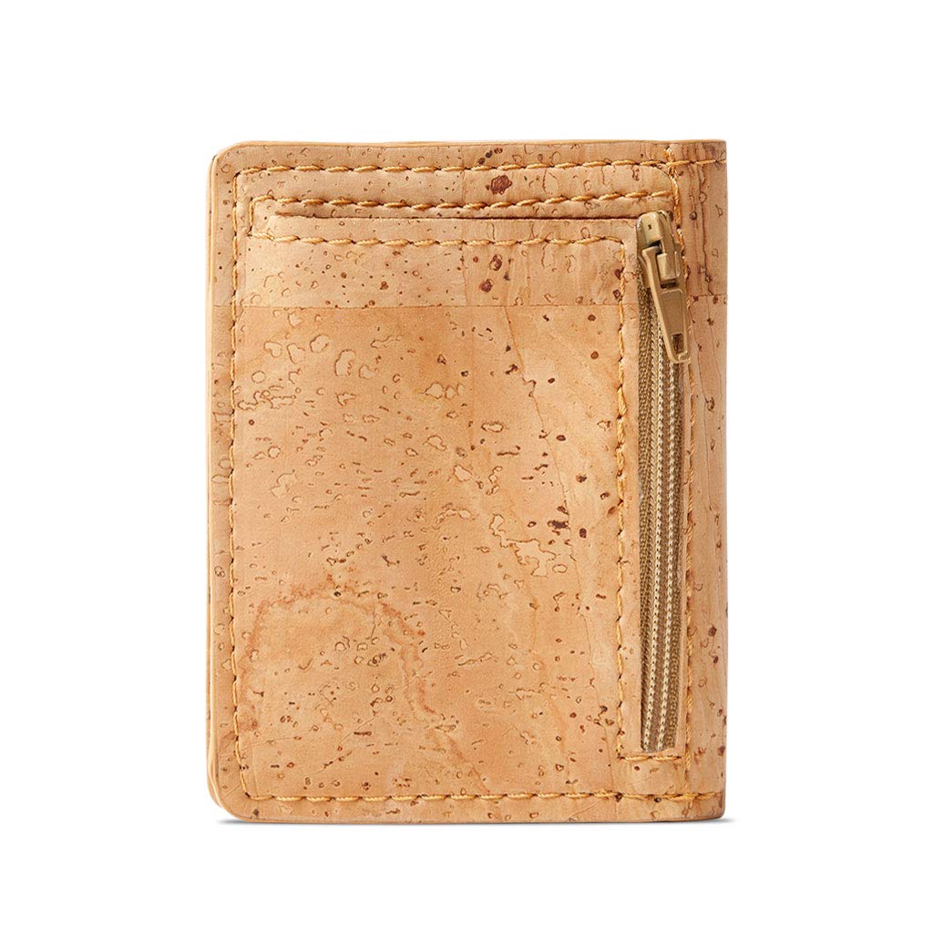 Corkor Wallets Portafoglio Sottile Uomo Marrone RFID