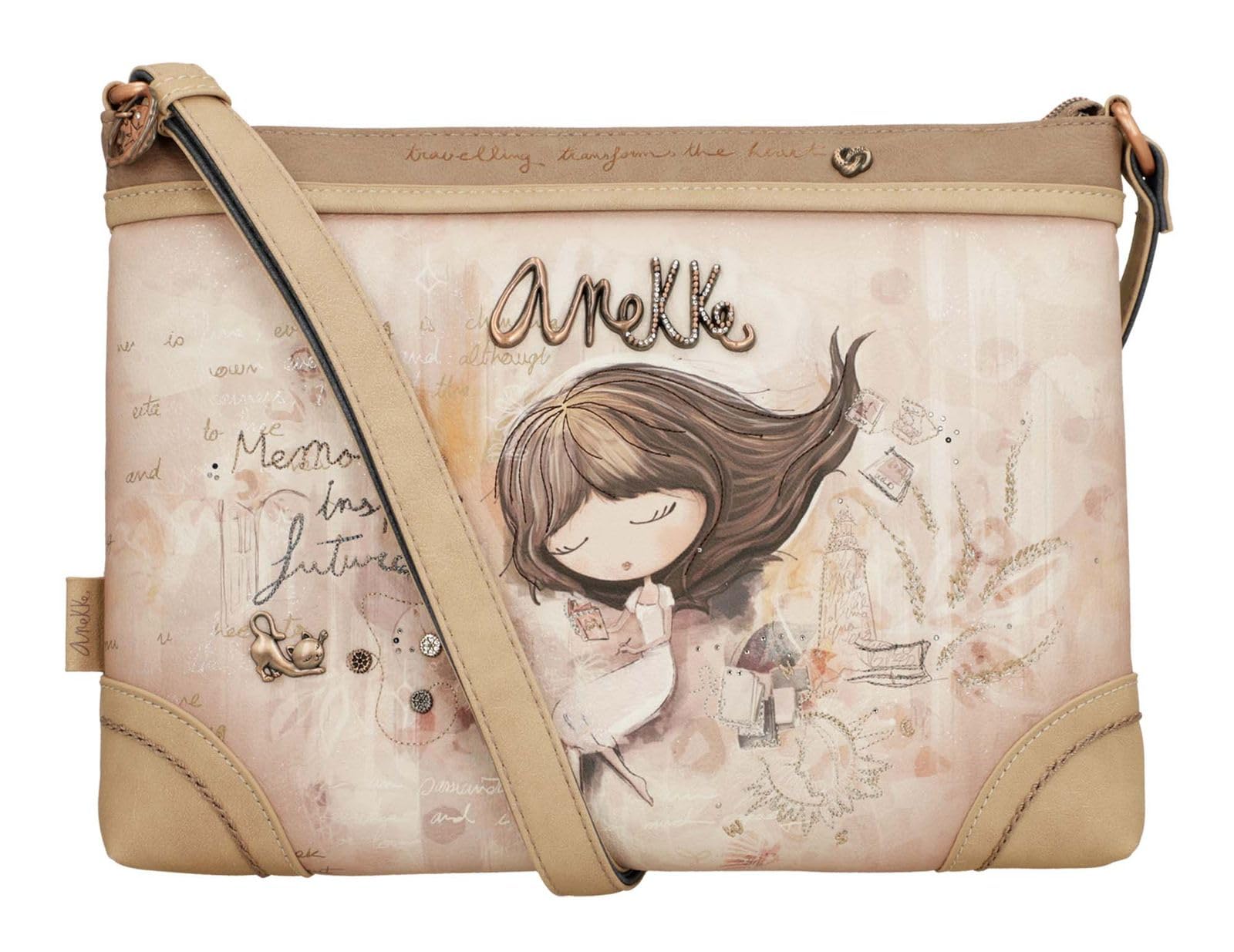 Anekke Memories borsa a tracolla grande stampata 28,5 cm