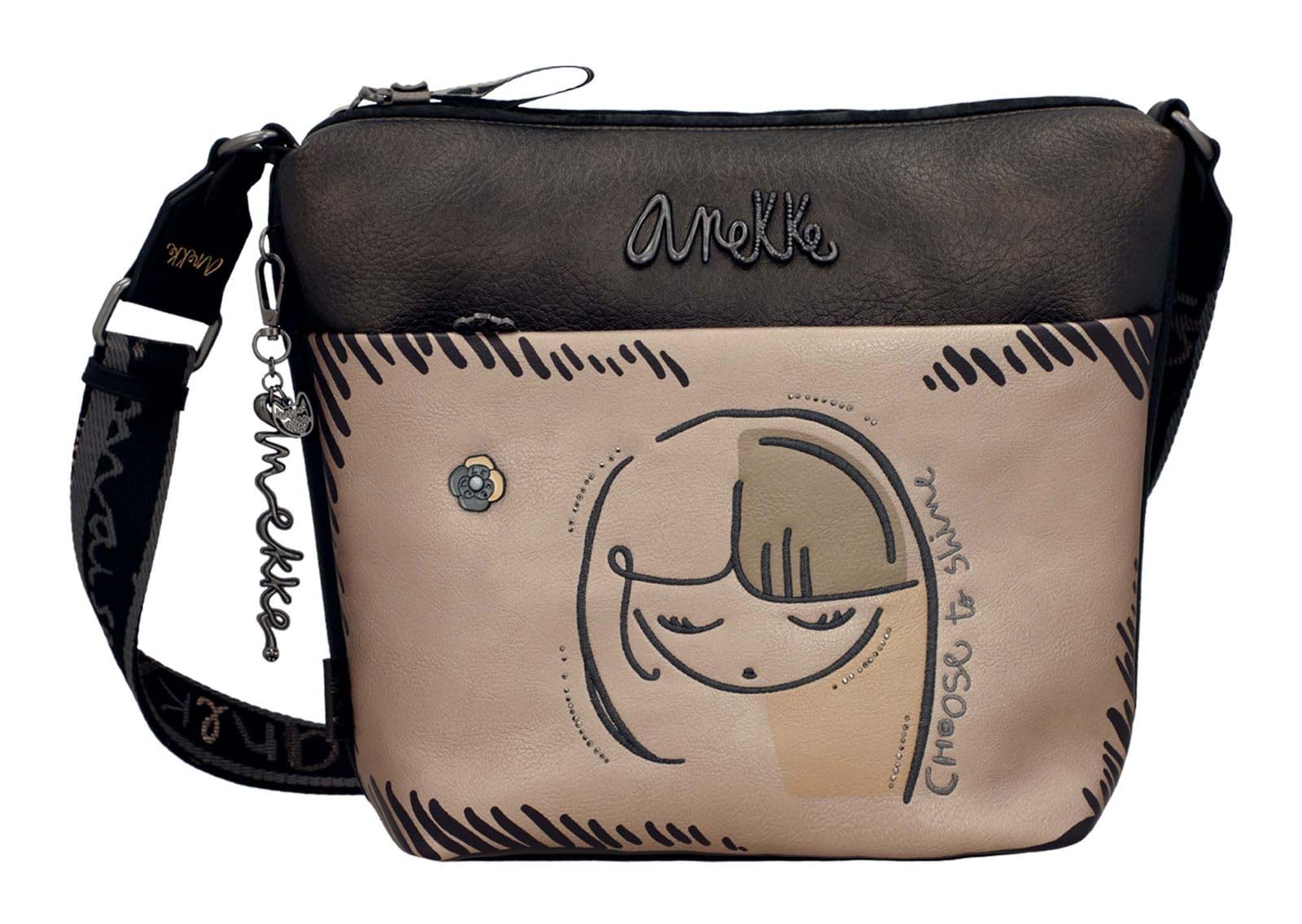 Anekke Nature Koko Tracolla Grande Donna con Tasca Anteriore