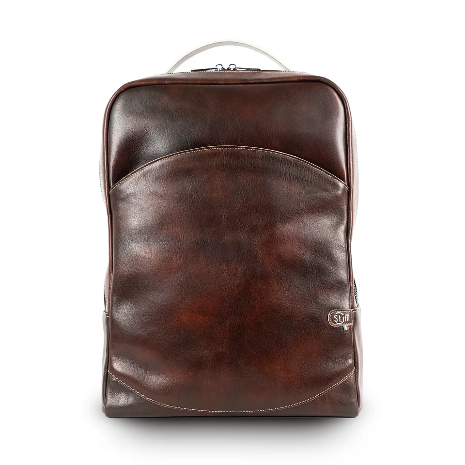 SLim Zaino SLim Zaino Pelle Vegetale Marrone 19L