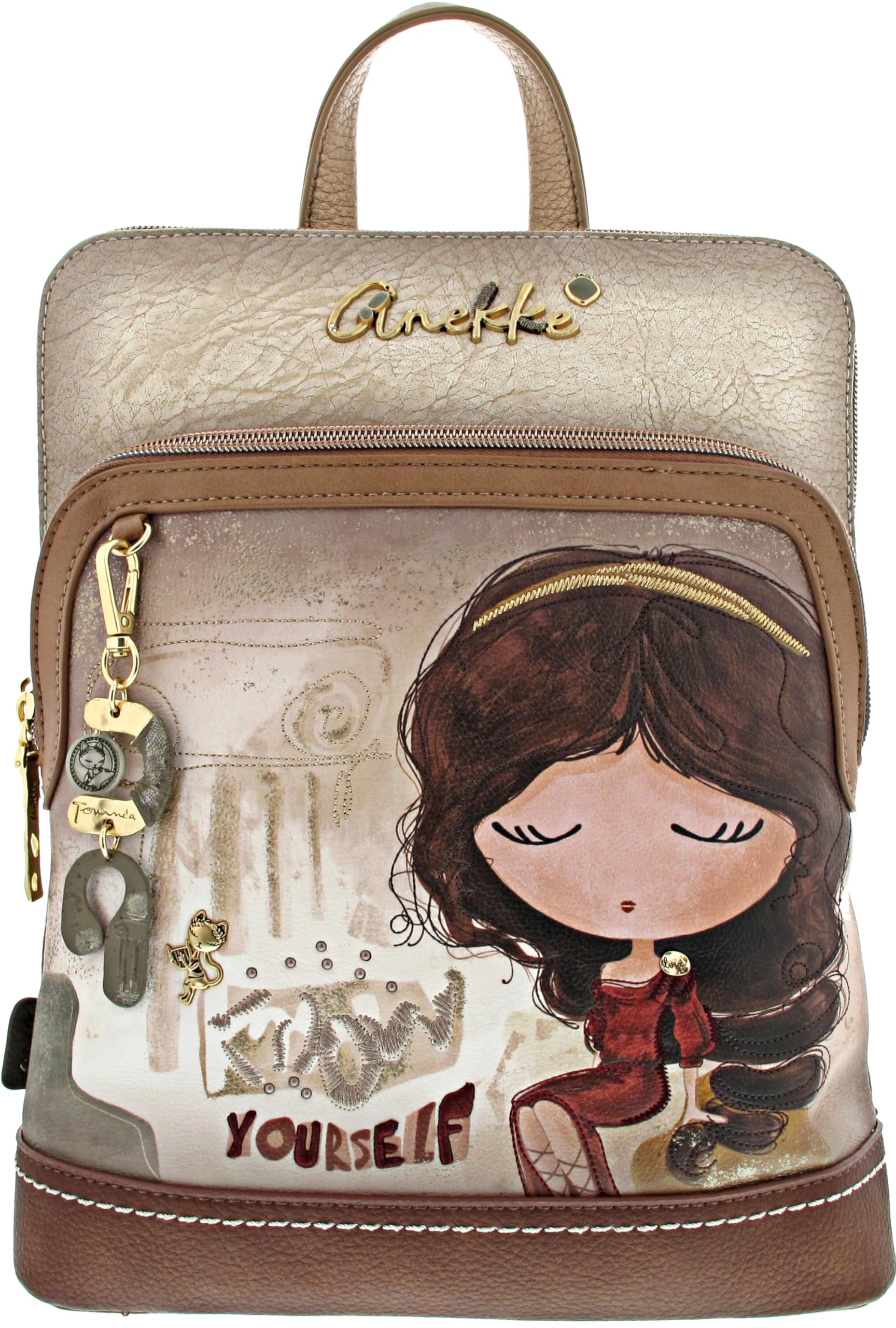 Anekke Muse zaino quadrato donna stampa greca