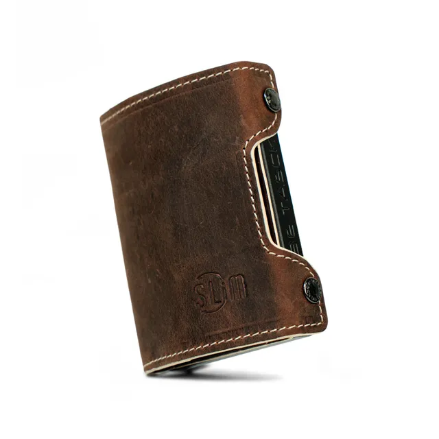 SLim Be Tasck Crazy Horse cover pelle Marrone Frame Nero