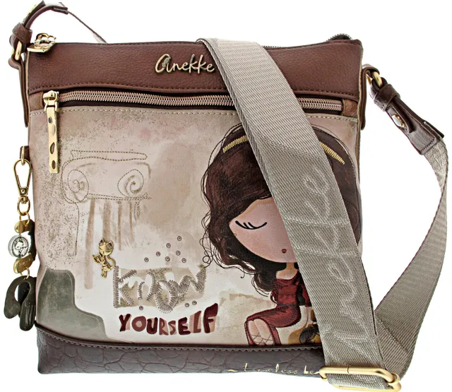 Anekke Muse borsa tracolla donna stampa greca