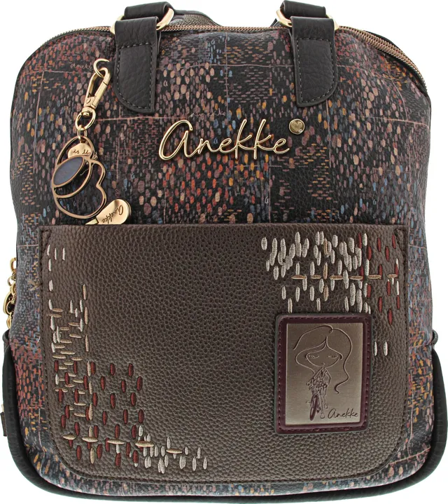 Anekke Blossom zaino medio ricamato multicolore