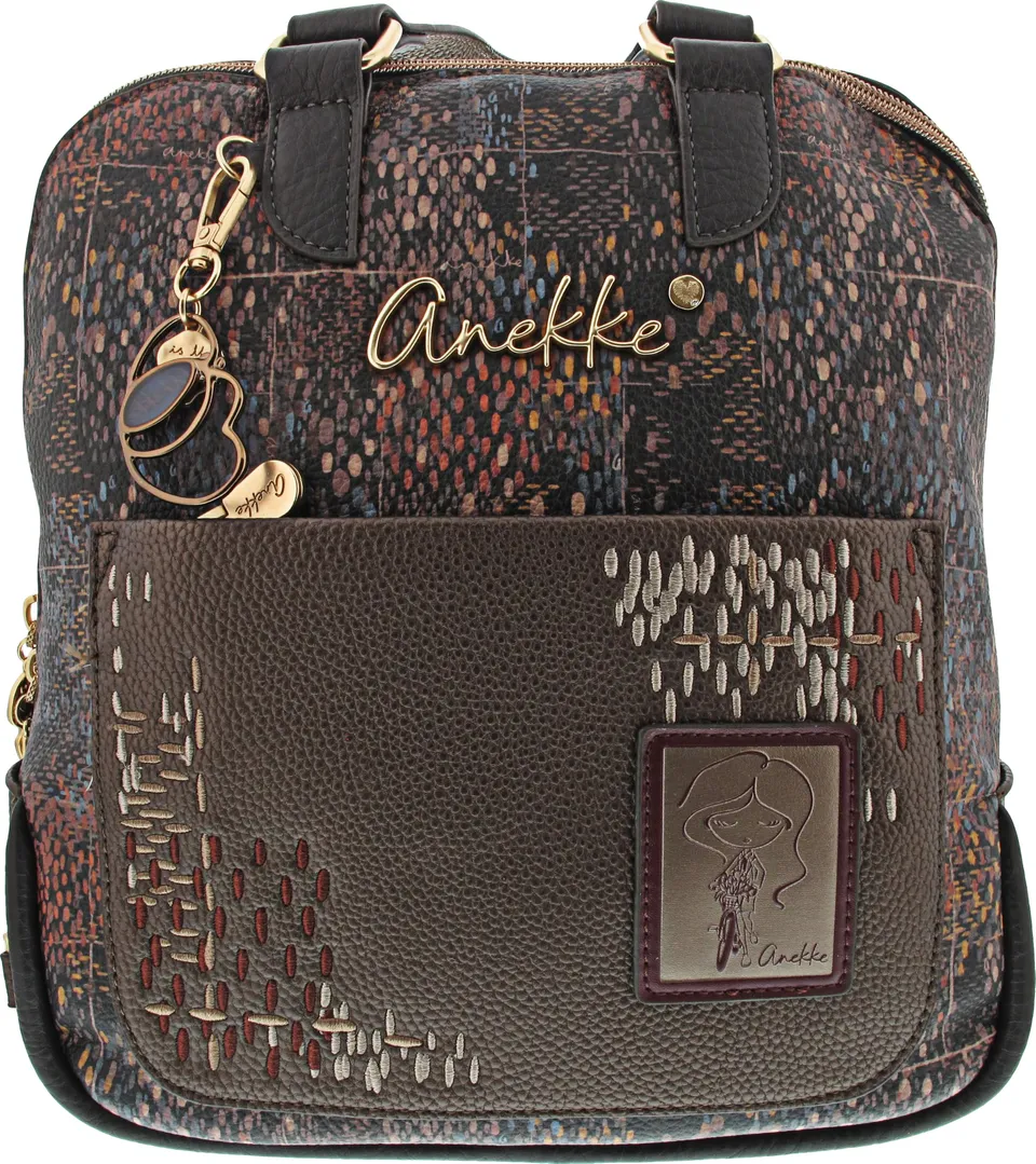 Anekke Blossom zaino medio ricamato multicolore