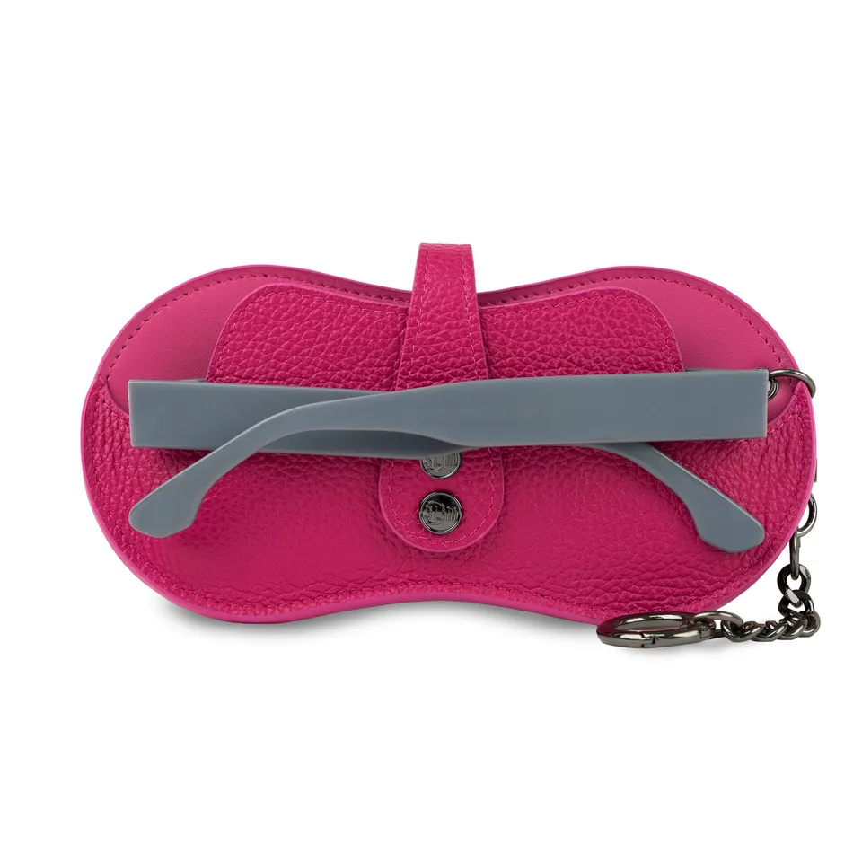 SLim Vision Portaocchiali Pelle Bottalato Fucsia