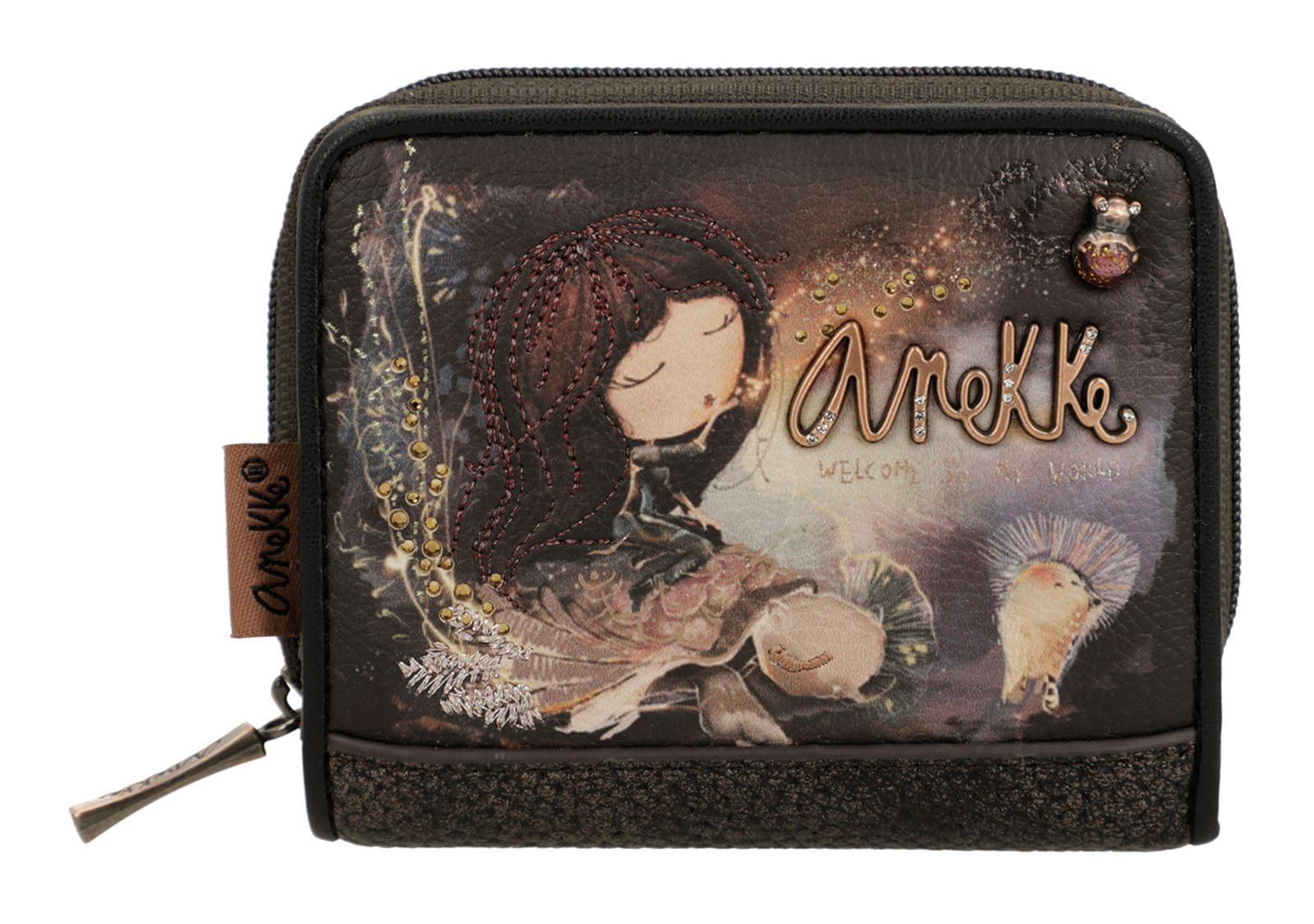 ANEKKE Dreamverse portafoglio donna piccolo RFID zip