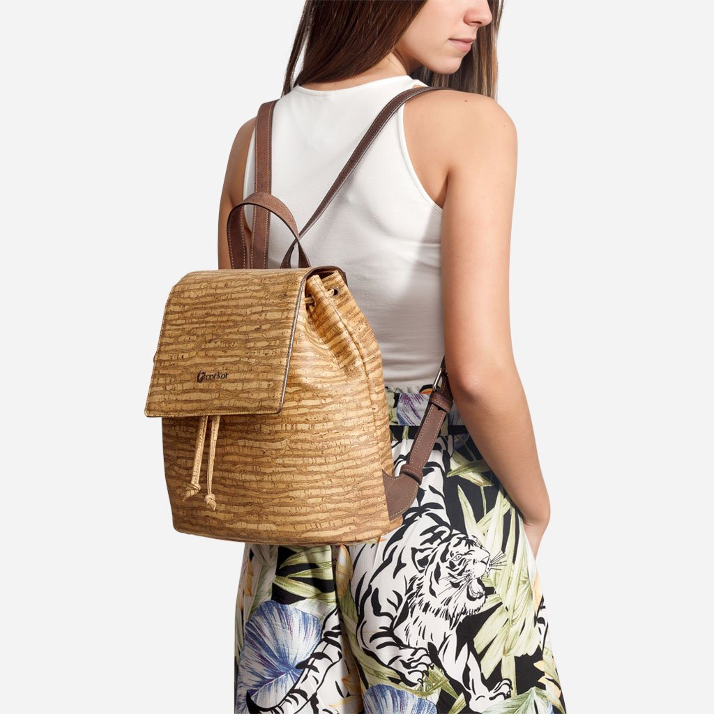 Corkor Bags zaino sughero marrone vegan tracolla