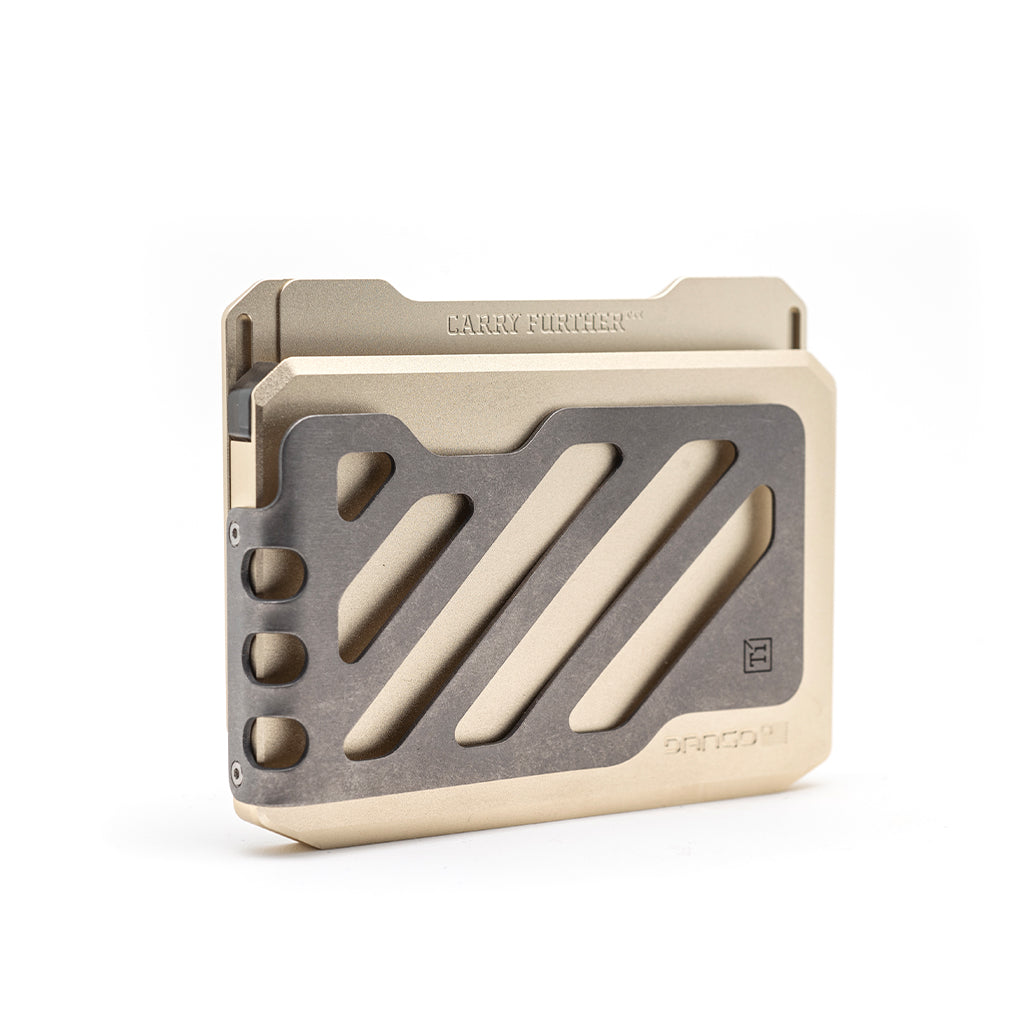 Dango SK1 Slide Kick portafoglio Champagne Gold RFID 6 carte