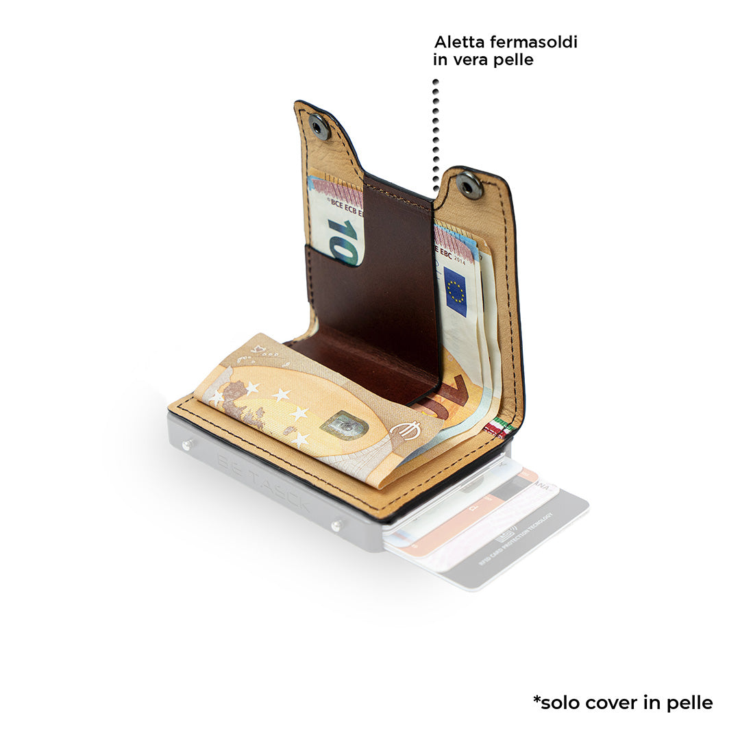 SLim Cover Pelle Be Tasck custodia Crazy Horse Cerato marrone