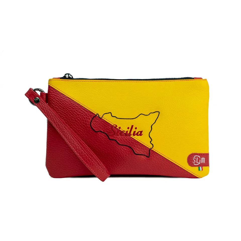 SLim Pochette Polsiera bottalato Sicilia Isola 23x14 cm